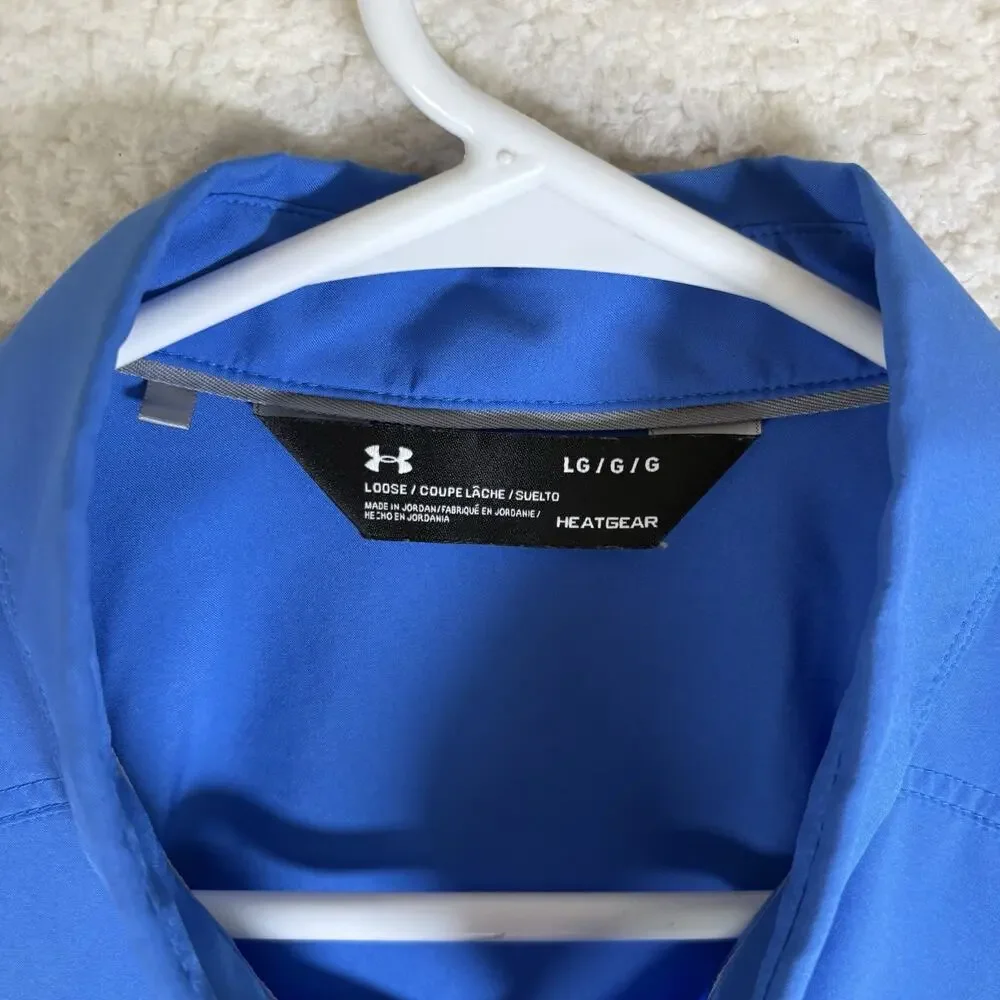 Under Armour Tide Chaser 2.0 Shirt Mens Large Blue Heatgear Short Sleeve Fishing